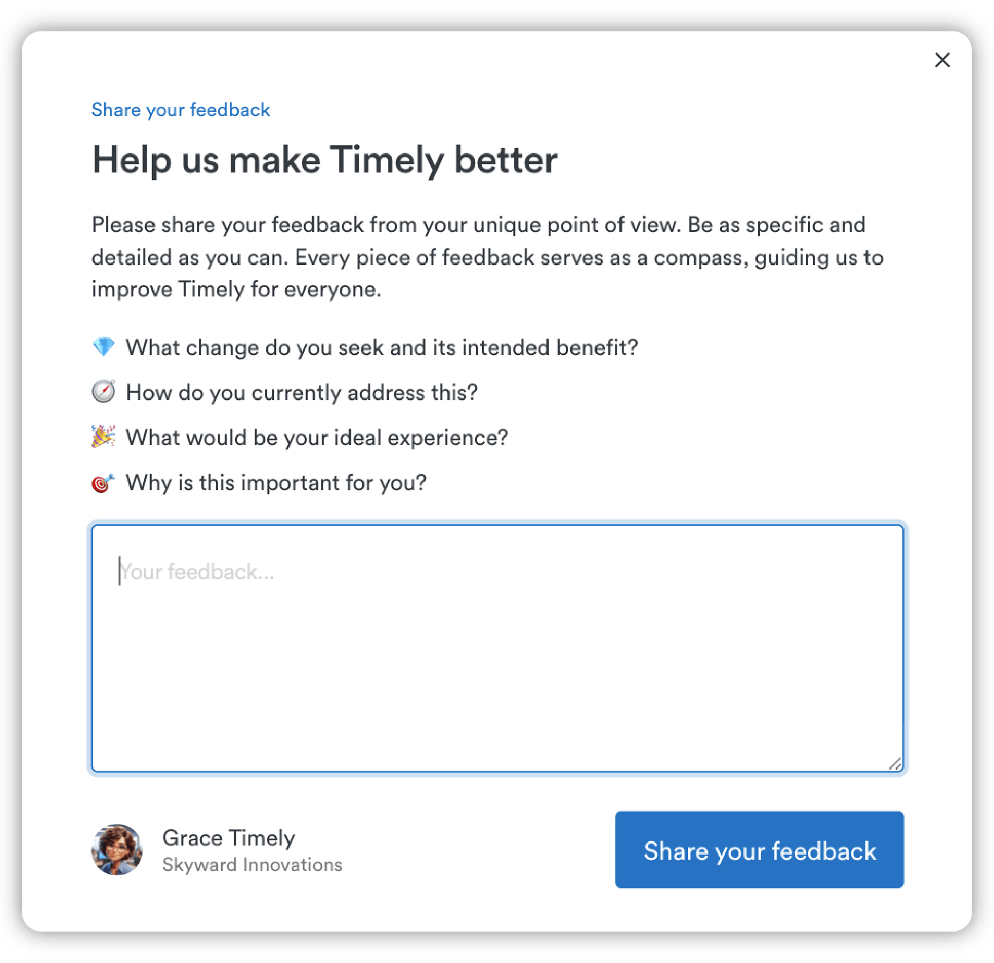 Timely Feedback