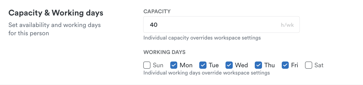 User Capacity